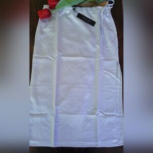 EMERSON LANG Light Blue Skirt Silky Lined Slit Maxi Zipper Youth L Women Small